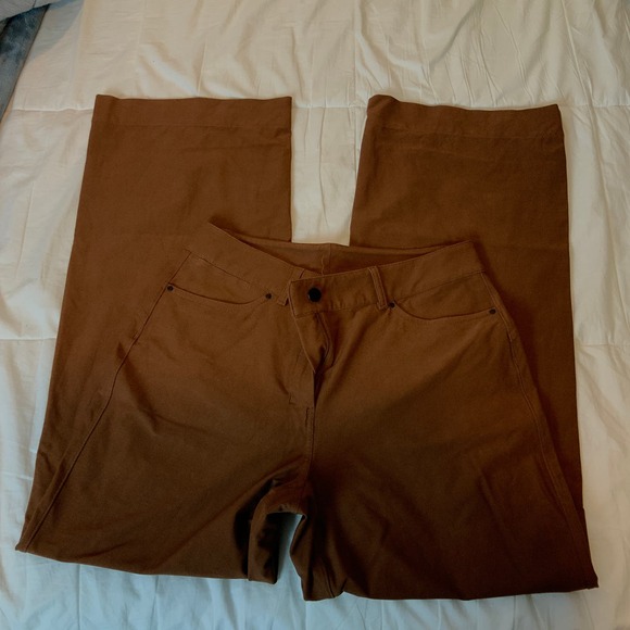 Lululemon City Sleek 5 Pocket Wide-Leg High-Rise Pant Roasted Brown - Picture 3 of 6
